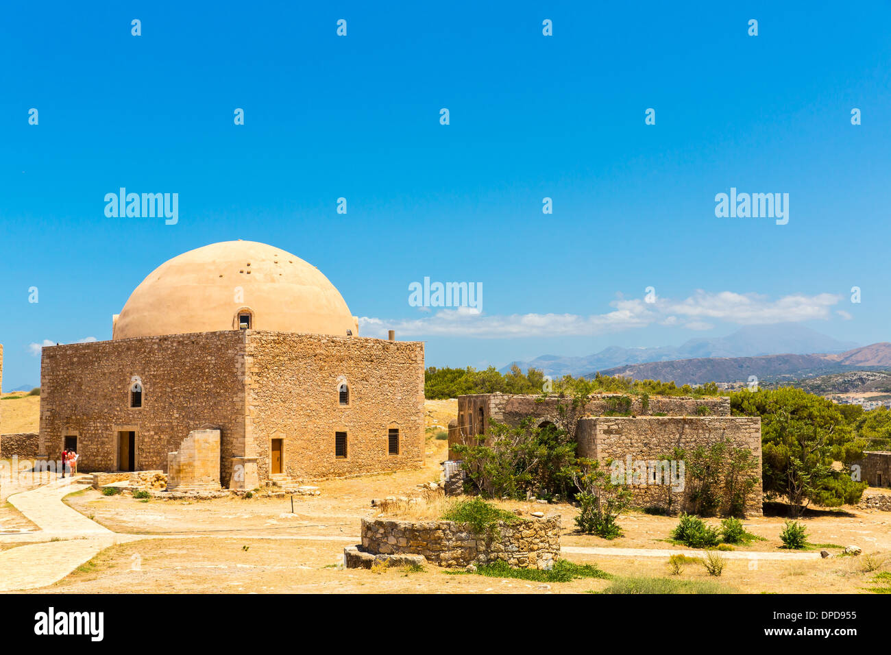 Crete Rethimno Ruins of old town in Rethymno, Crete, Greece. It largest castle in ...