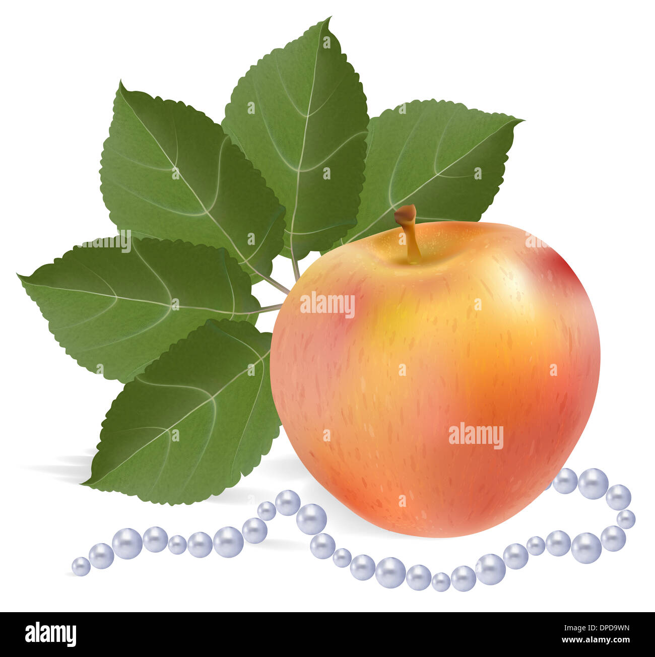 Still-life with an apple Stock Photo - Alamy