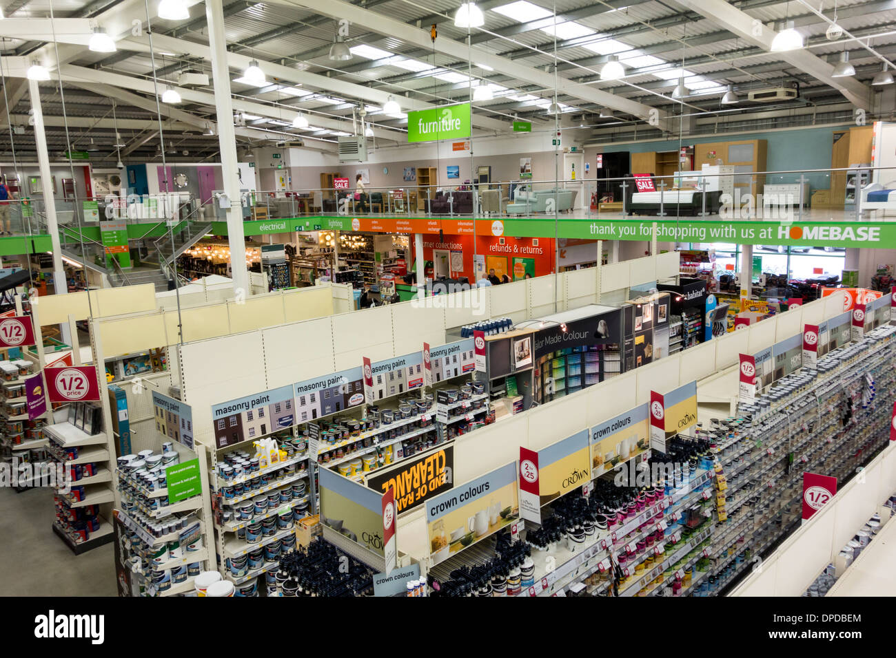 Interior of Homebase DIY store, UK Stock Photo Alamy