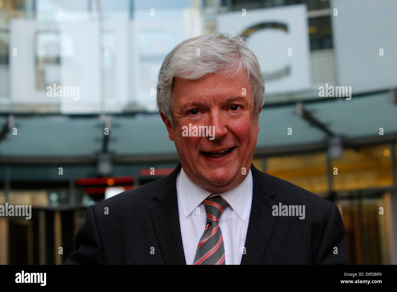 New BBC boss Tony Hall arrives to BBC Broadcasting House Stock Photo