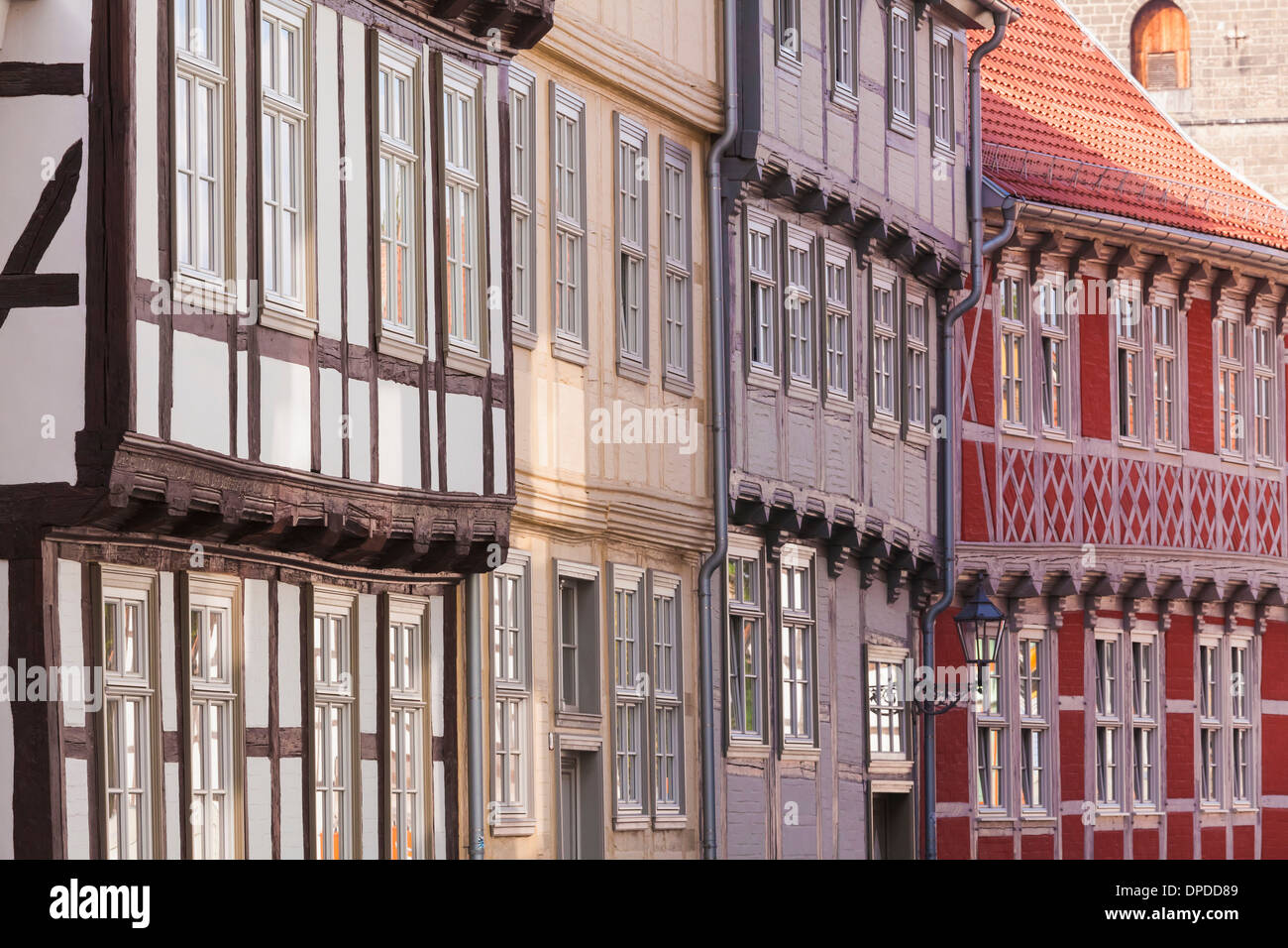 Germany, Saxony-Anhalt, Quedlinburg, Timber-framed houses Stock Photo