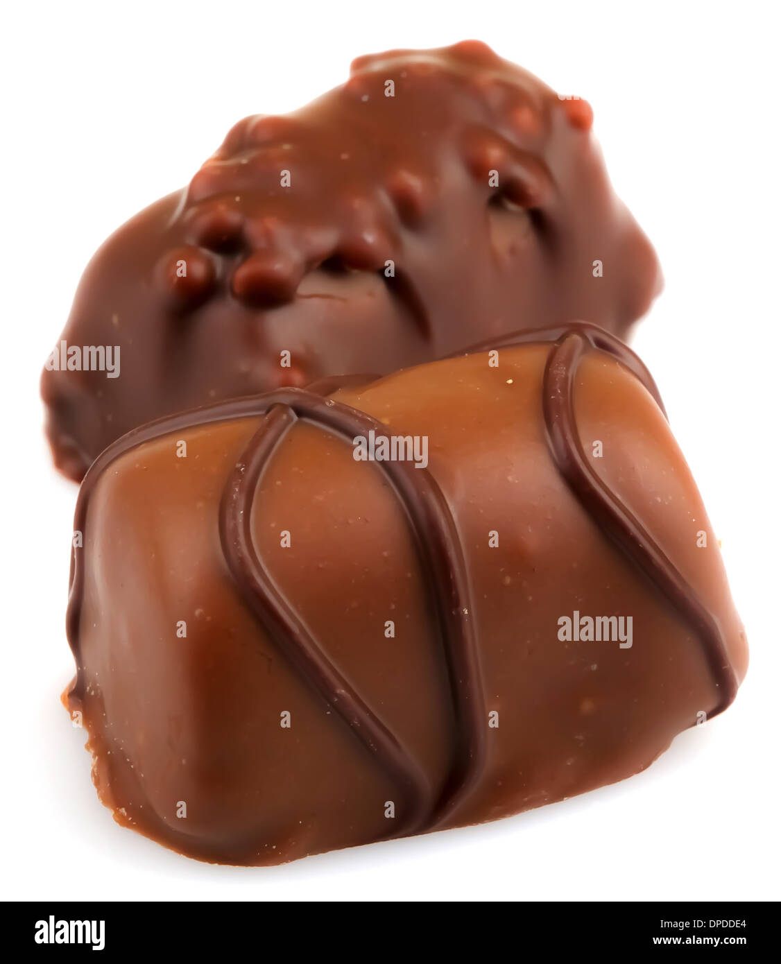 Chocolate Truffles Isolated On White Background Stock Photo - Alamy