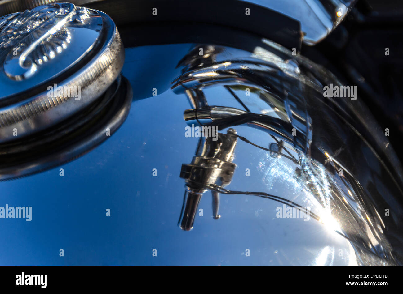 detail of the tank of a chopper Stock Photo