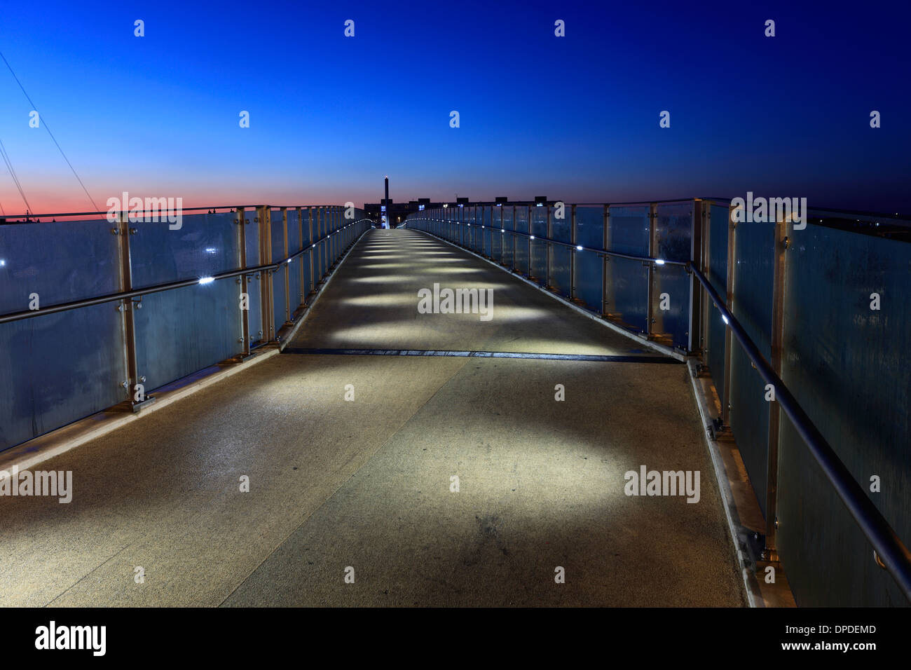 The Adur Ferry Bridge, footbridge, Shoreham-By-Sea town, Sussex County, England, UK Stock Photo