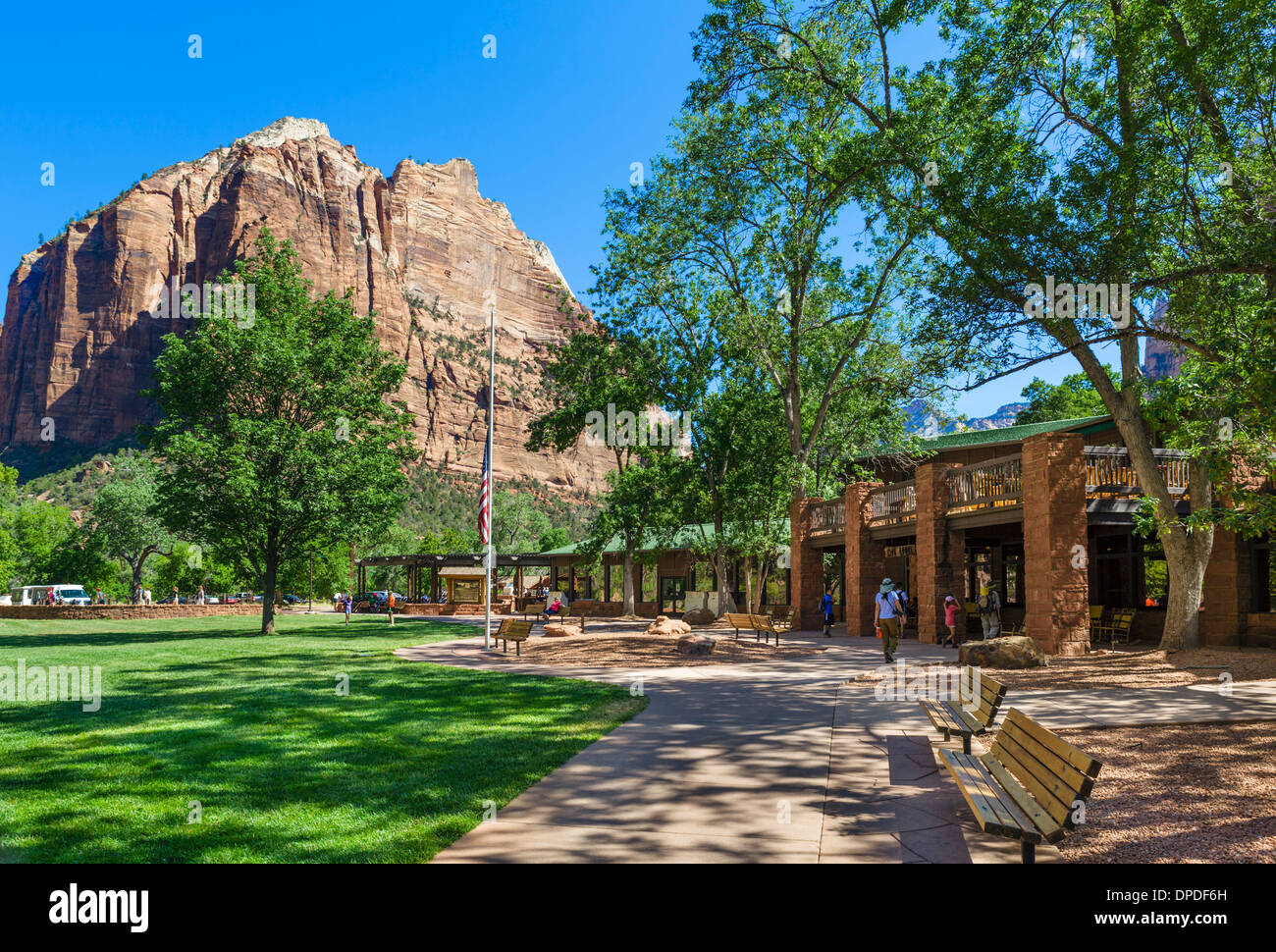 Zion Lodge, Zion Canyon, Zion National Park, Utah, USA Stock Photo