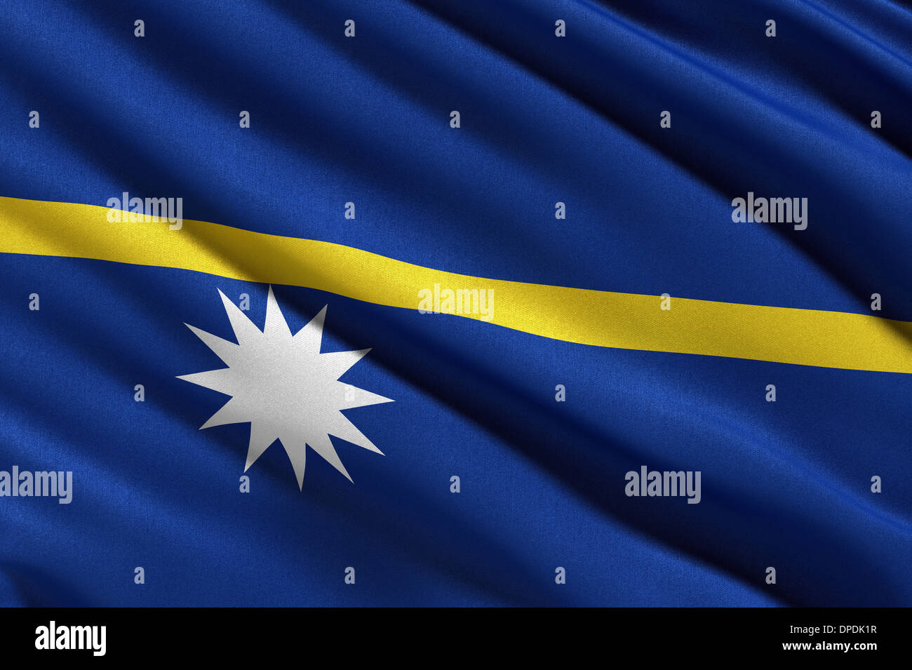 Flag of Nauru Stock Photo - Alamy