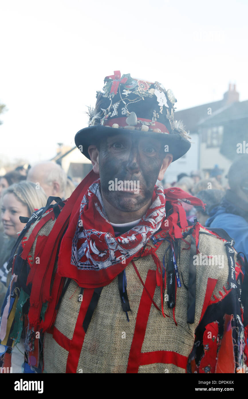 The traditional annual lead-up to, and game of The Haxey Hood held in January in North Lincolnshire, England, UK Stock Photo