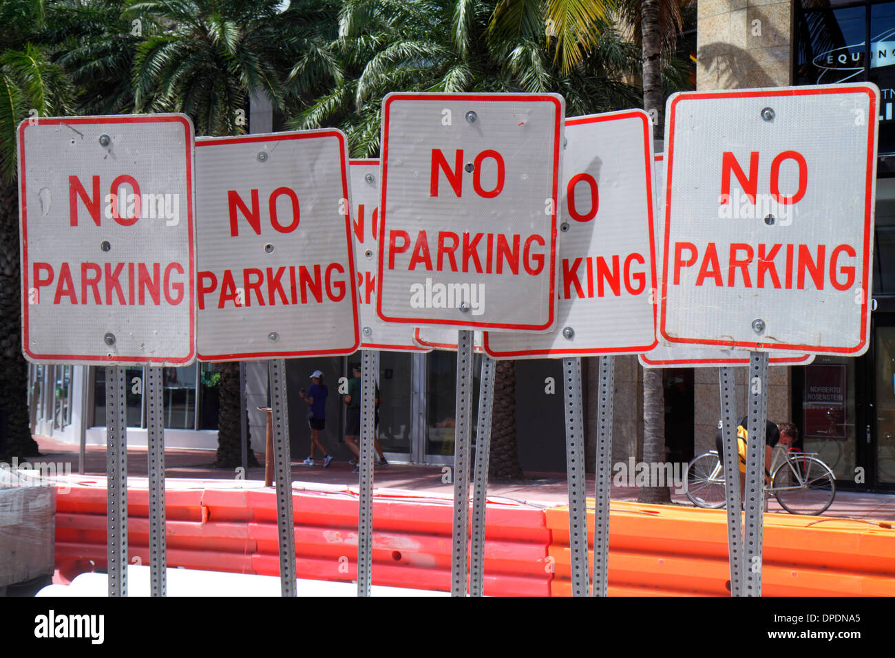 Miami Beach Florida,no parking,signs,street,collection,many,FL131031002