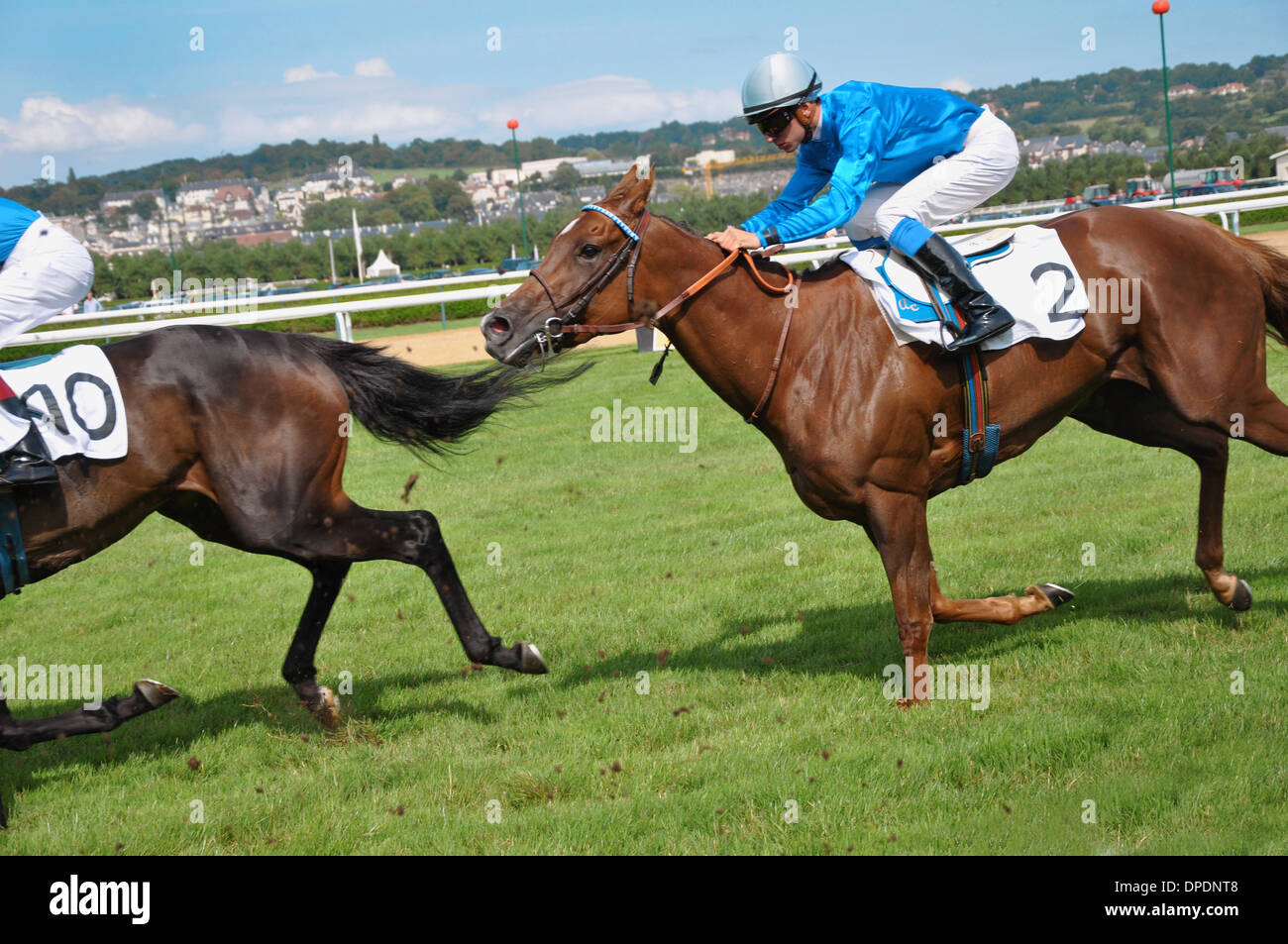 Horse race at Deauville Clairefontaine racecourse - Normandy, France ...