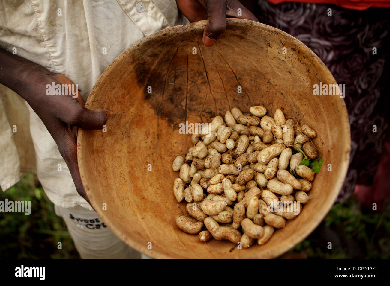 Ground nuts for sale in market place, Ghana Stock Photo Alamy