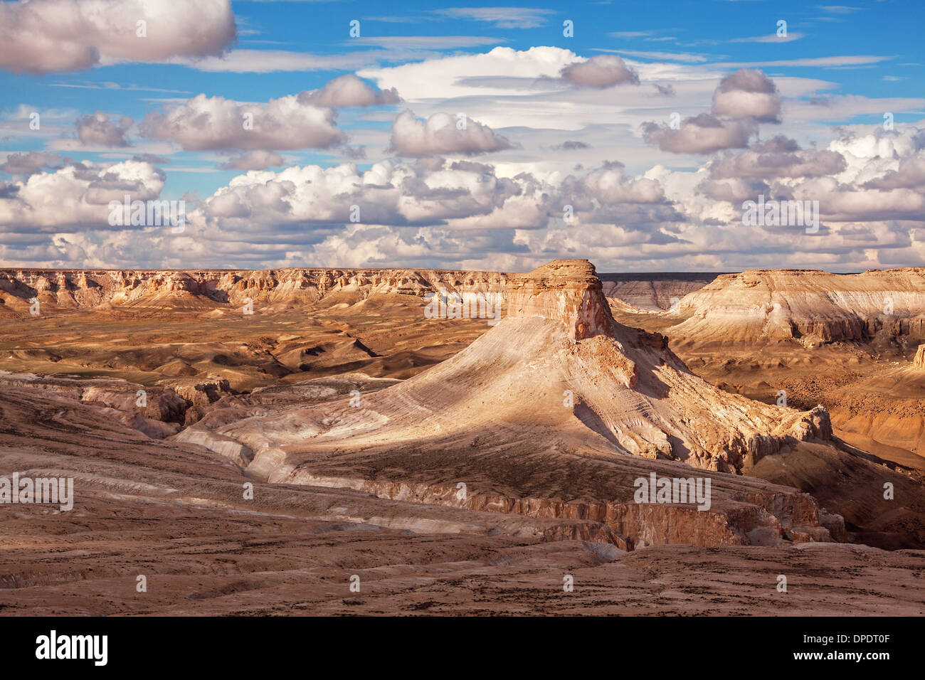 Picturesque view of Ustyurt Plateau in Kazakhstan. Stock Photo