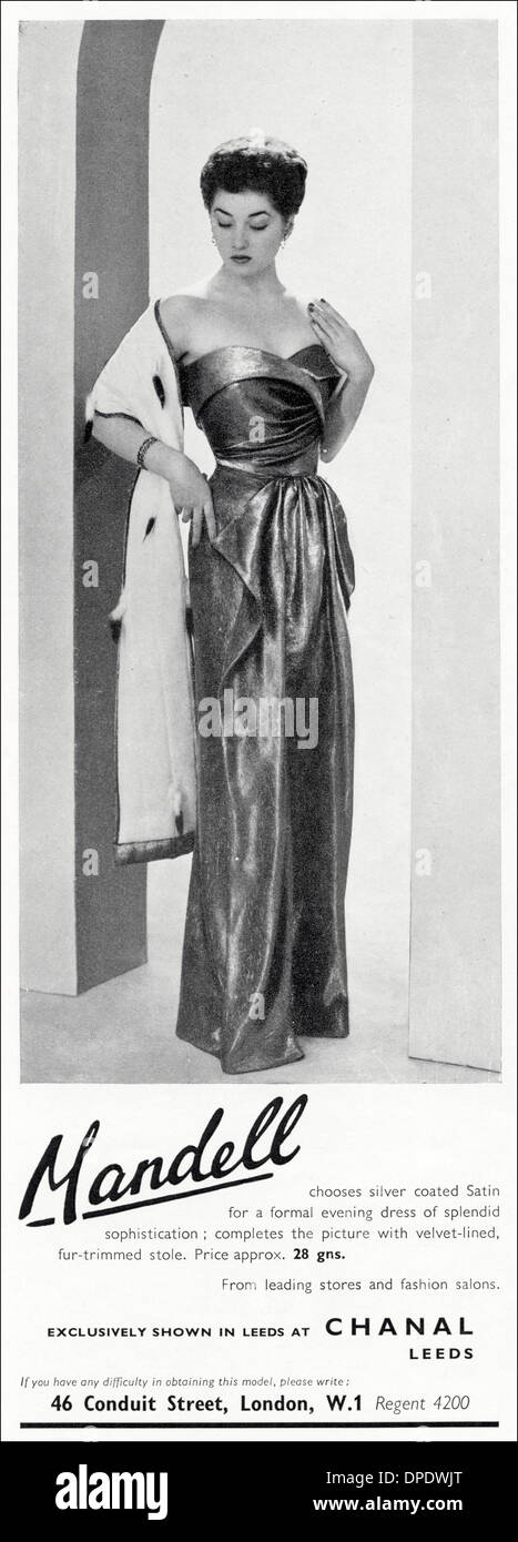 1950s evening wear
