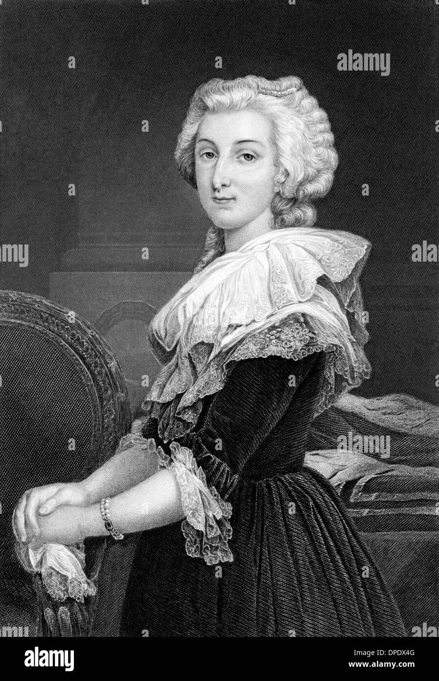 Marie (17551793) on engraving from 1873. Queen of France during 17741792 Stock
