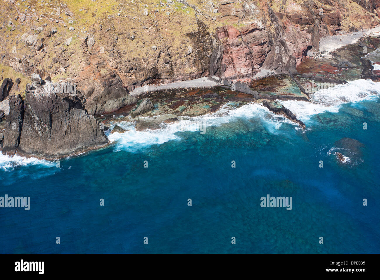 The aerial view of Trindade and Martins Vaz archipelago coast Stock Photo