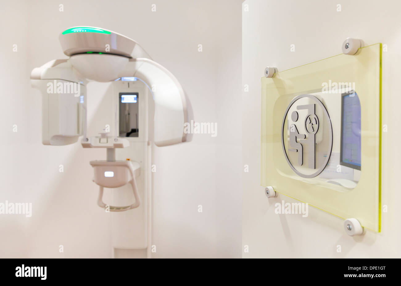 3D xray machine in dentists Stock Photo