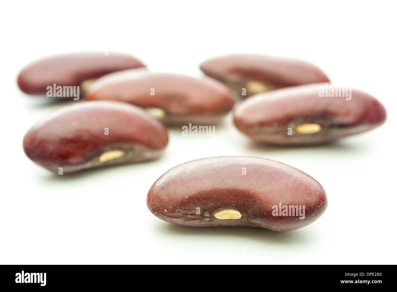 Kidney beans on a white background Stock Photo