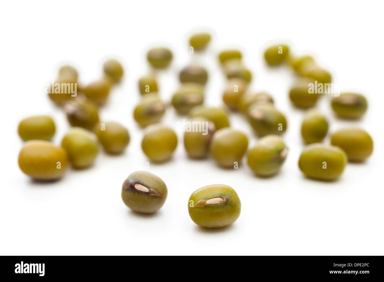 Mung bean on a white background Stock Photo