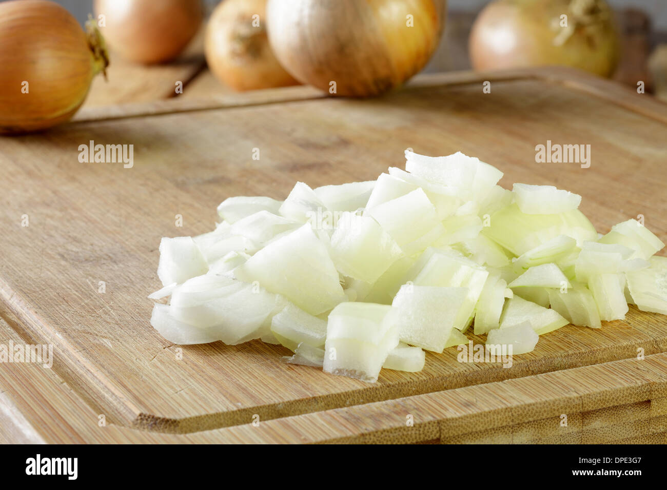 chopped onions Stock Photo