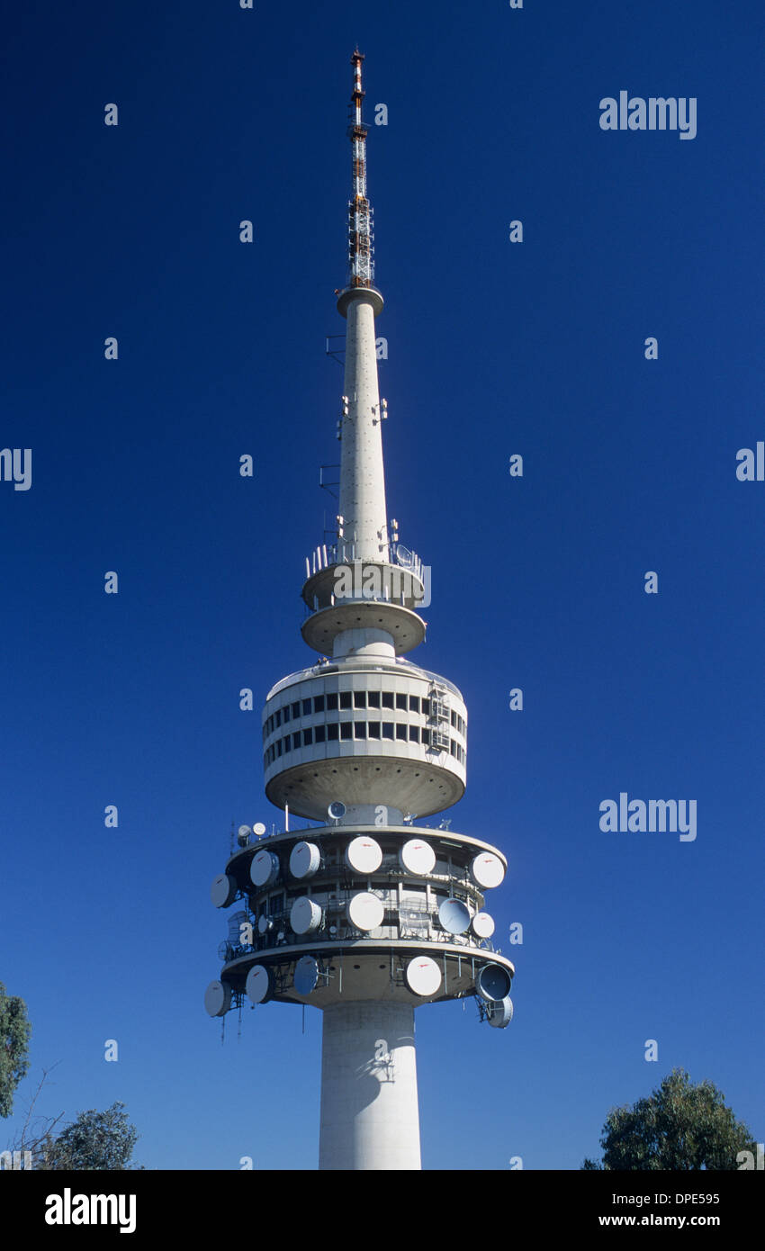 Australia, Canberra, Black Mountain Tower (Telstra tower Stock Photo Alamy