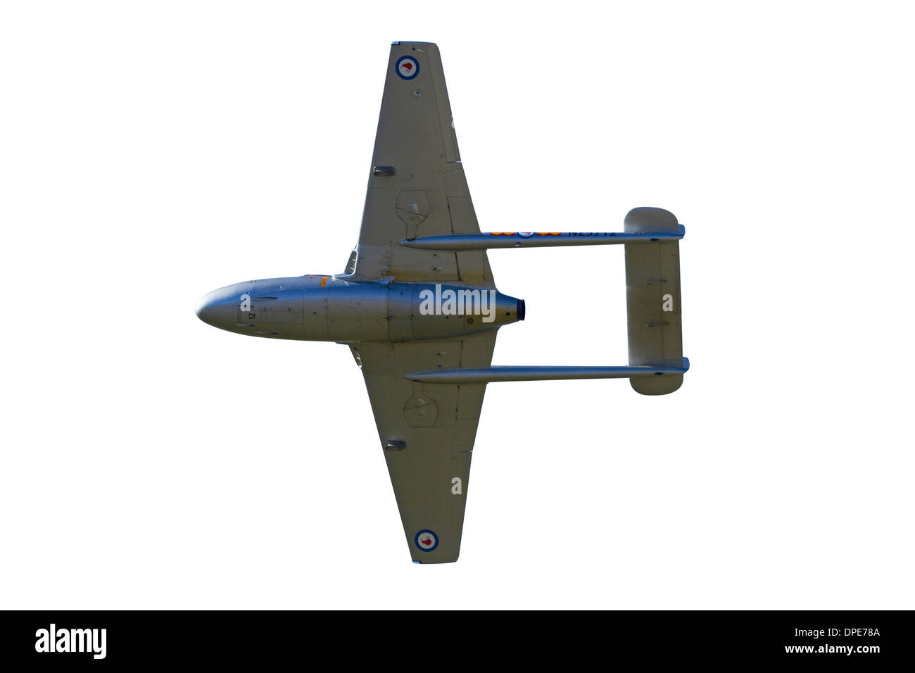 Cutout of de Havilland Vampire Jet Attack Aircraft Stock Photo