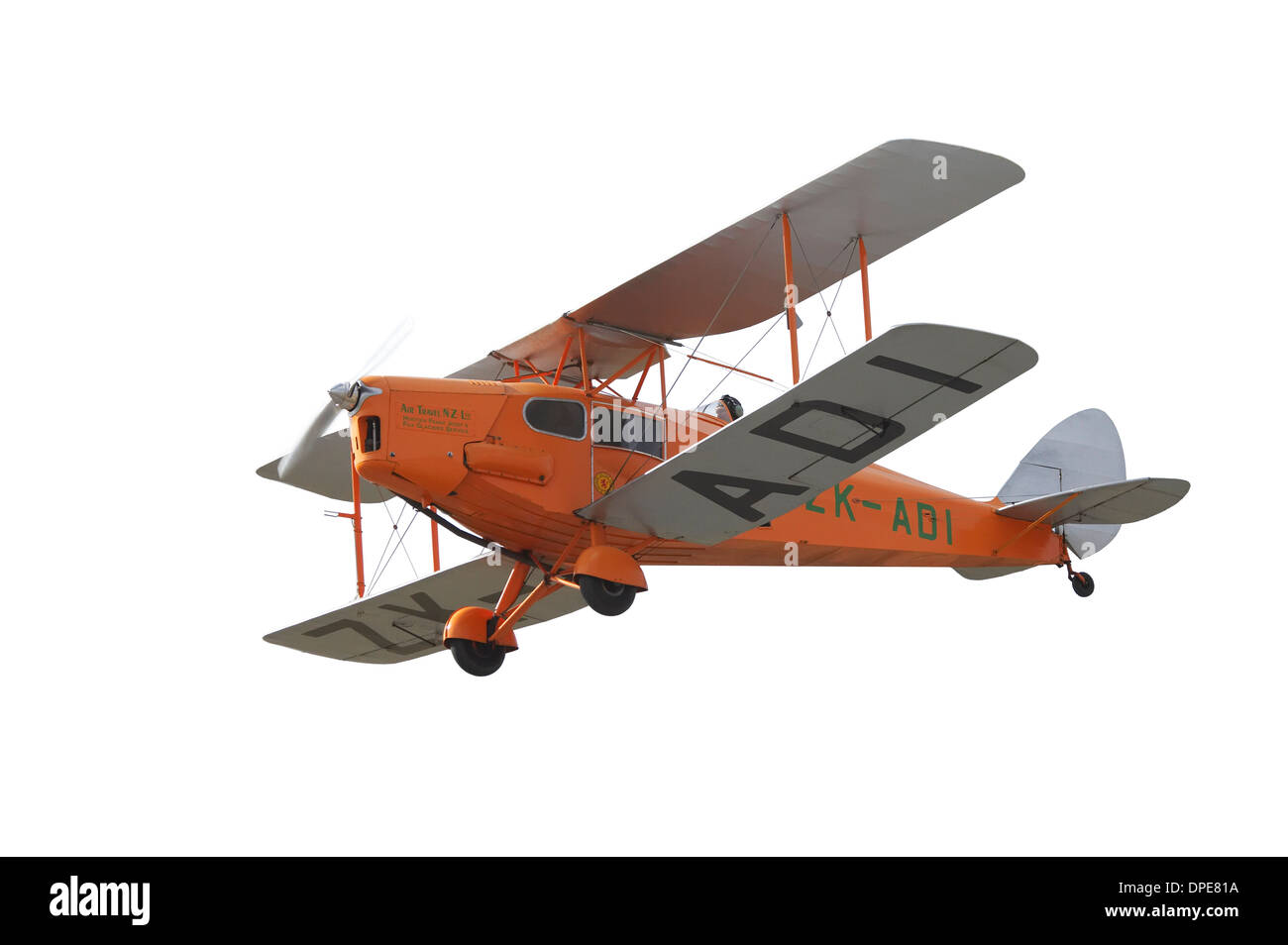 Cutout of De Havilland DH 83 Fox Moth Biplane Stock Photo