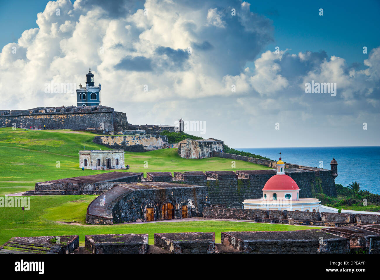 San Juan, Puerto Rico historic Fort San Felipe Del Morro. Stock Photo