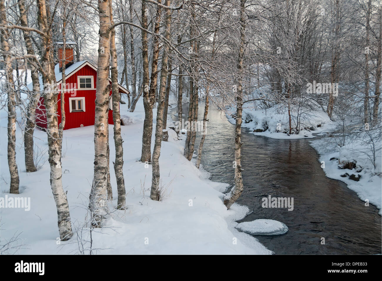 A cottage at Kuusamo Finland Stock Photo