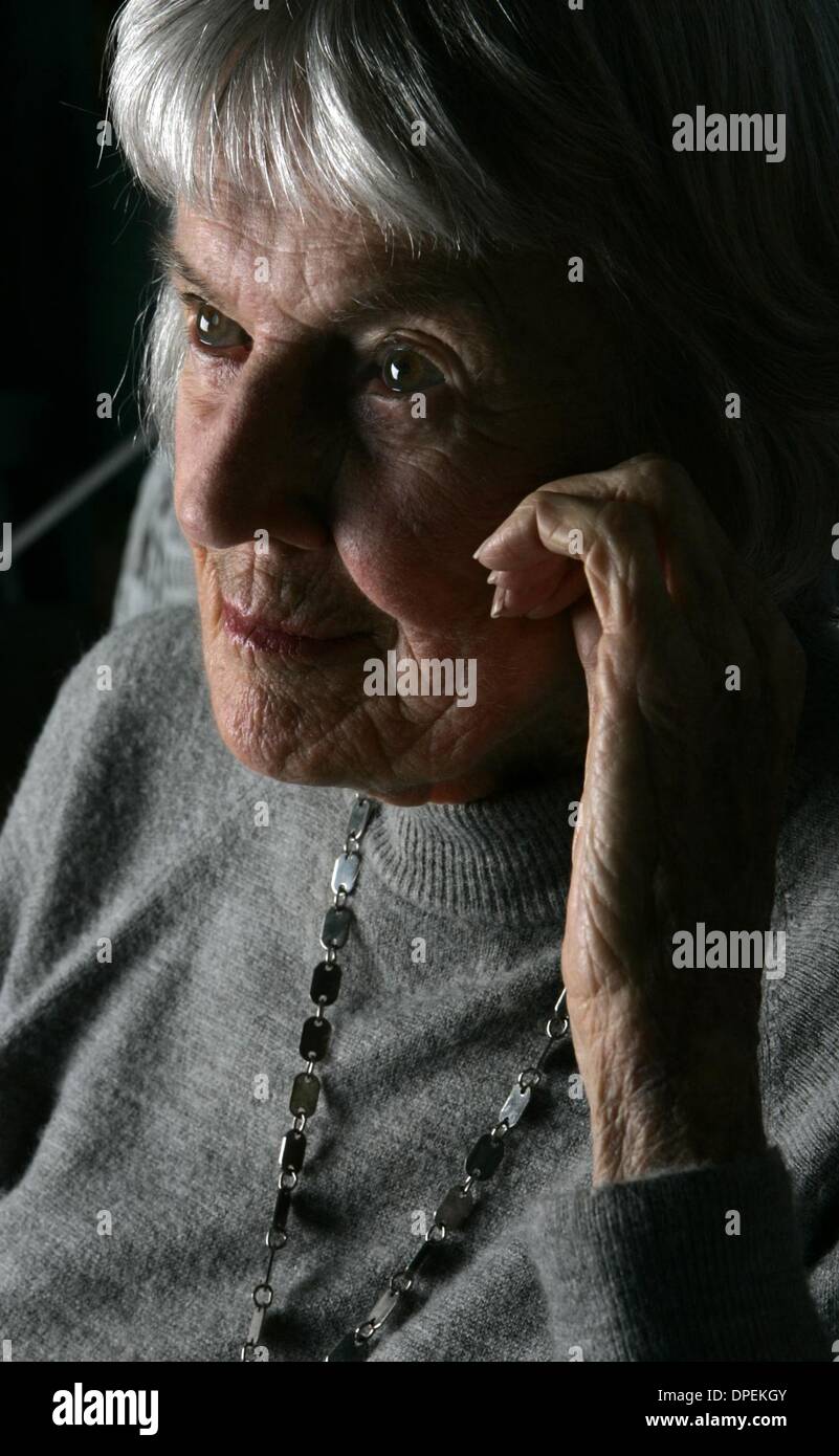 (Published 2/20/2005, E-1)  Dorothy Godfrey (cq), 90, started Survivors of Suicide Loss many years ago, after a man in her grieving group said her dead daughter was in hell for committing suicide. Godfrey left that meeting in tears, but knew there must be a place for those who grieve with the very different grief of  loosing a loved one to suicide. With the help of two others, the  Stock Photo