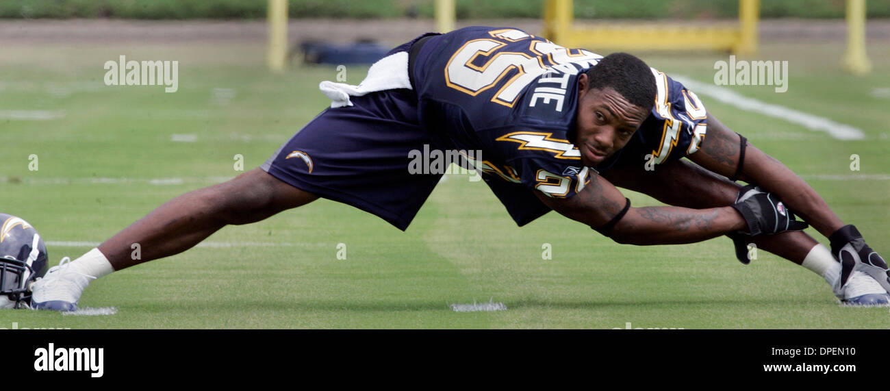 (Published 5/14/2006, C-7)May 13, 2006 ANTONIO CROMARTIE, one of nine draft picks, stretches at Chargers Headquarters in Murphy Canyon.  He will play cornerback for the San Diego Chargers.  John Gastaldo/The San Diego Union-Tribune/Zuma Press Stock Photo