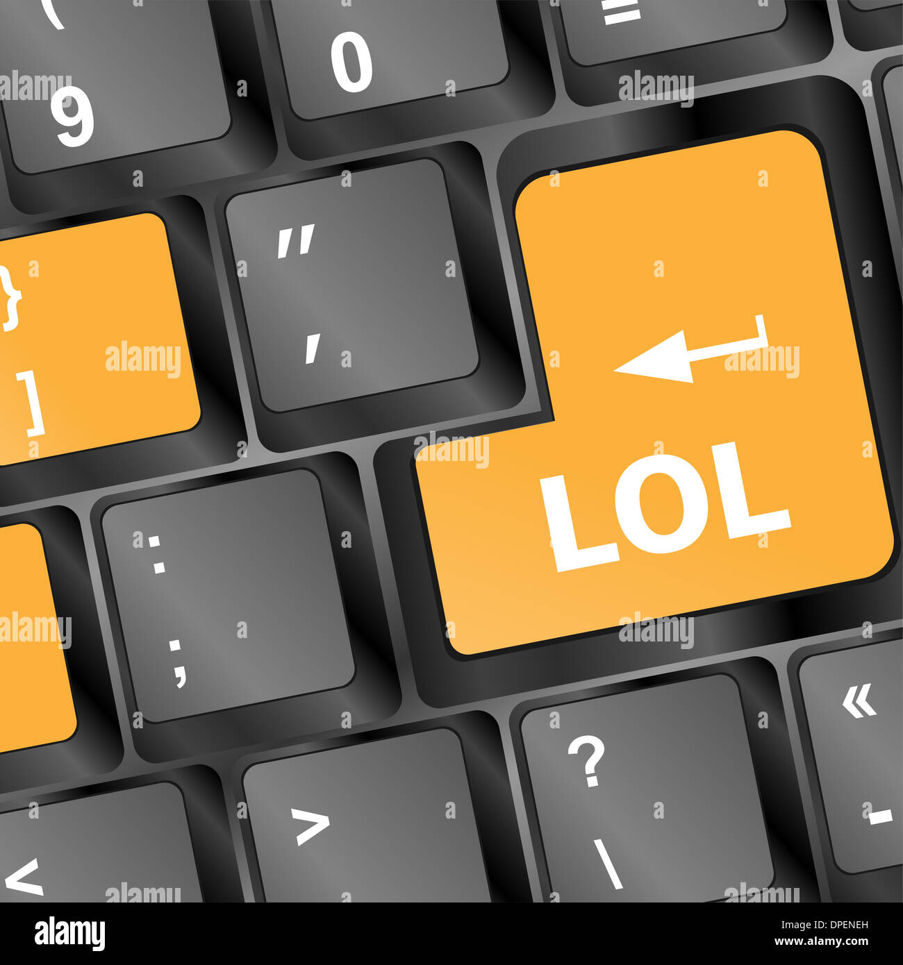 lol button on computer keyboard pc key Stock Photo - Alamy