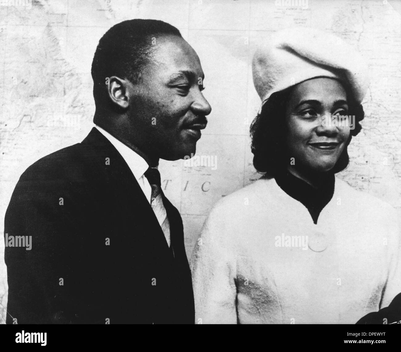 Jan. 2, 1964 - New York, NY, USA - Reverend MARTIN LUTHER KING JR. with his wife CORETTA SCOTT KING in 1964.  (Credit Image: © KEYSTONE Pictures USA/ZUMAPRESS.com) Stock Photo