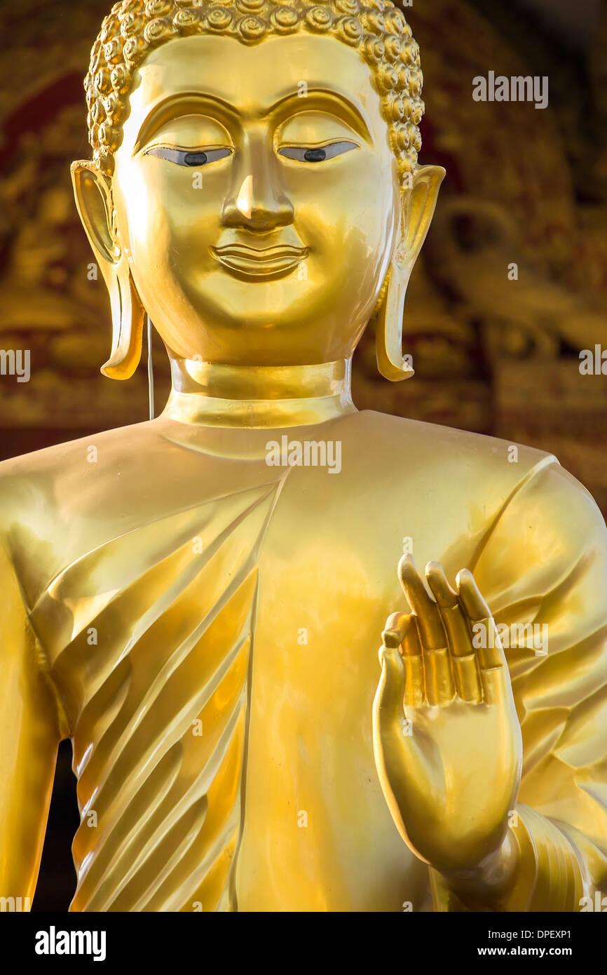 Golden Buddha statue Stock Photo