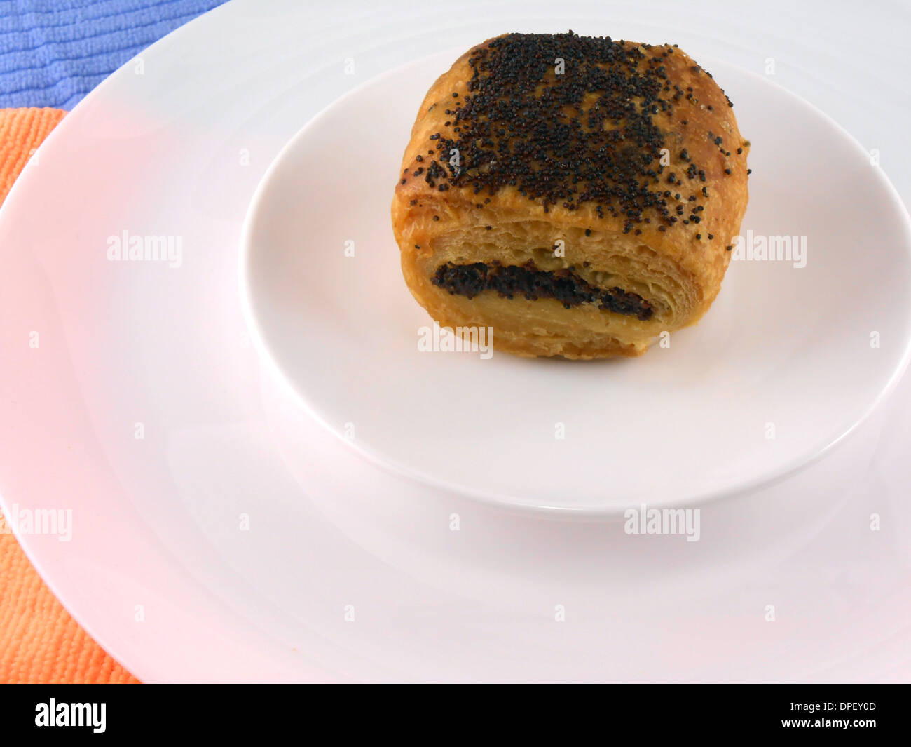 Traditional polish poppyseed cake on white plate Stock Photo Alamy
