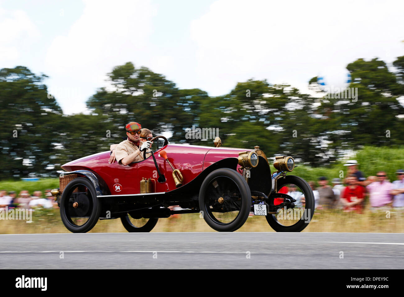 Vintage car, Bugatti Type 15-8 valve engine, vintage car meet, Schloss Dyck Classic Days 2013, Schloss Dyck Castle, Jüchen Stock Photo