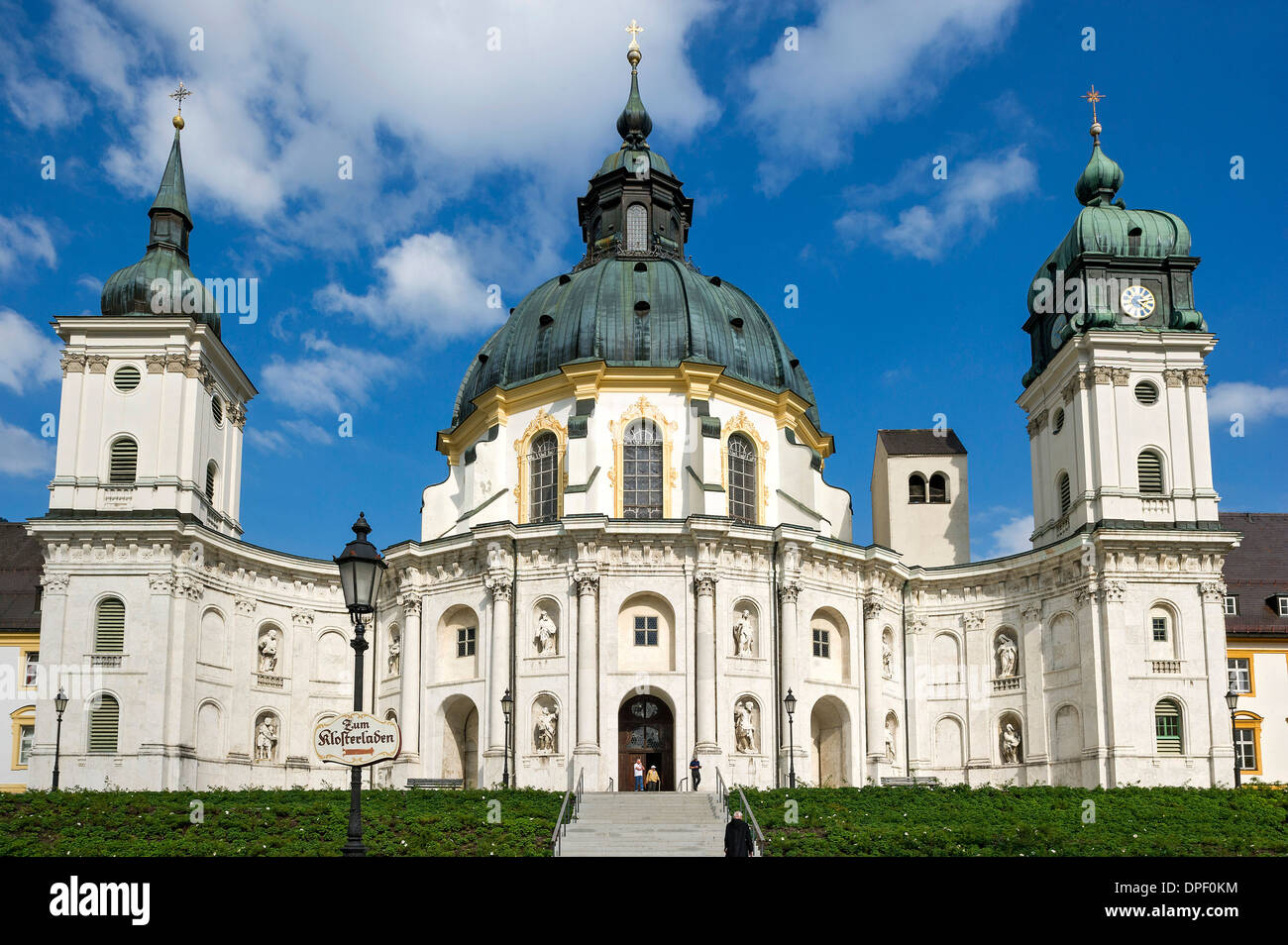 Baroque Benedictine Abbey, monastery church, Ettal Abbey, Ettal, Upper Bavaria, Bavaria, Germany Stock Photo