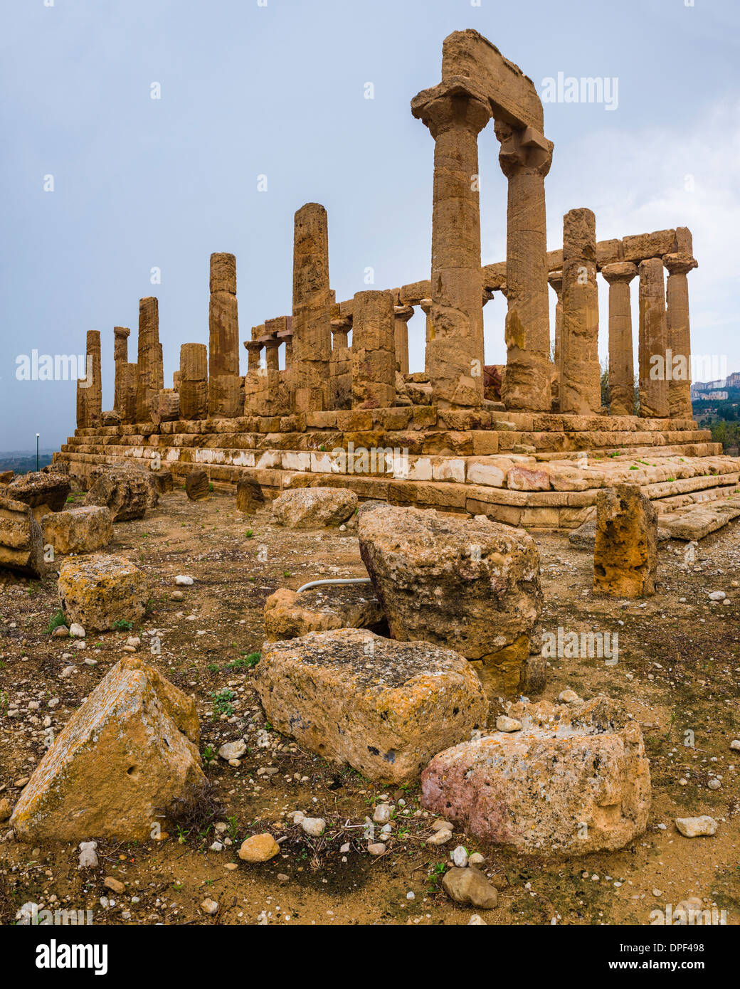 Temple of Juno (Tempio di Giunone), Valley of the Temples (Valle dei Templi), Agrigento, UNESCO Site, Sicily, Italy Stock Photo