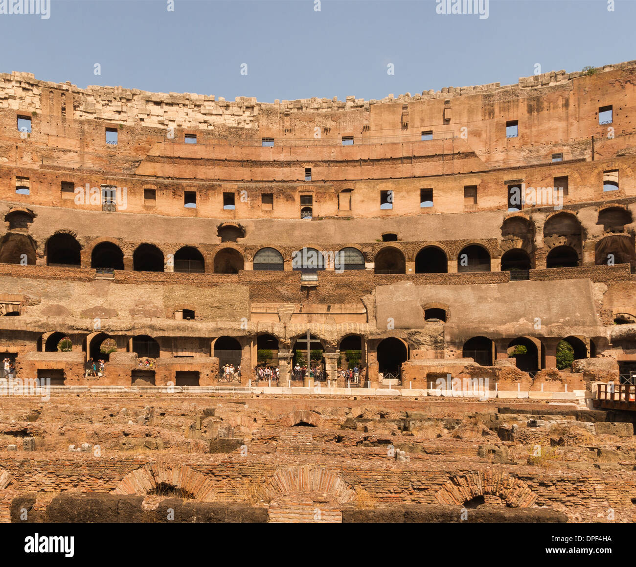 Colosseo curve, Rome, Italy Stock Photo