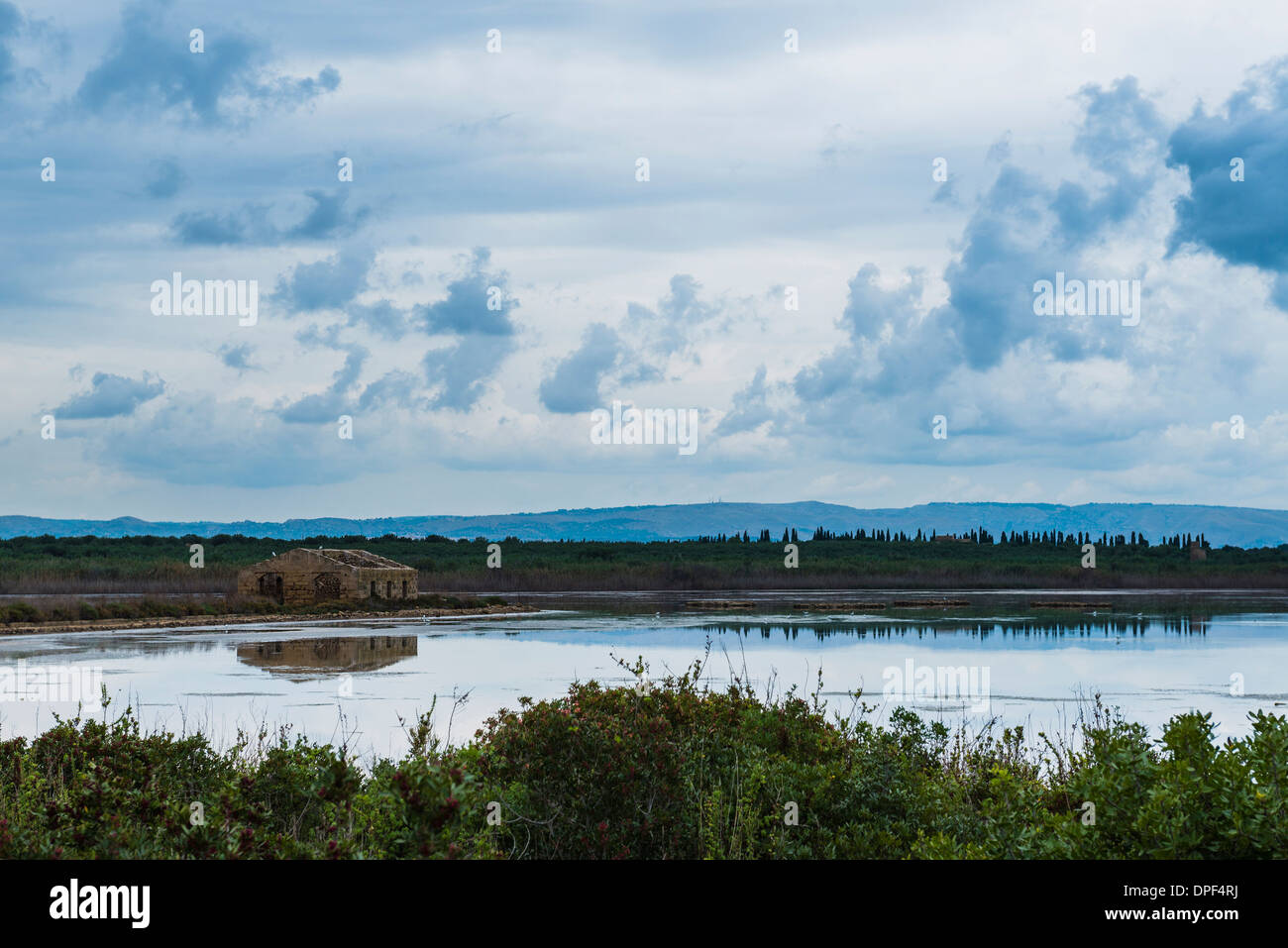 Vendicari Nature Reserve, ruins of the old salt makers house, South East Sicily, Italy, Europe Stock Photo