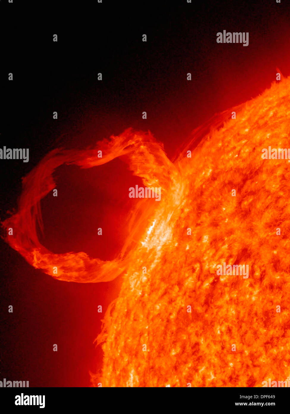 Photo of solar prominence Stock Photo