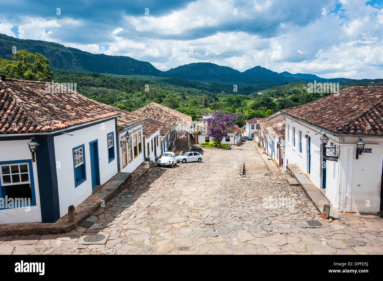 Historical mining town Tiradentes, Minas Gerais, Brazil, South America Stock Photo