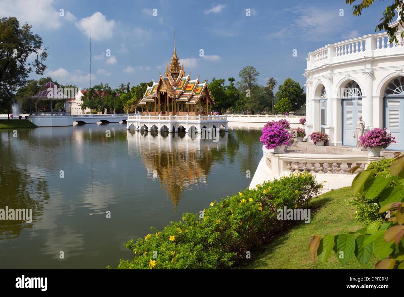 Aisawan-Dhipaya-Asana Pavilion, Bang Pa-In Palace, Central Thailand, Thailand, Southeast Asia, Asia Stock Photo