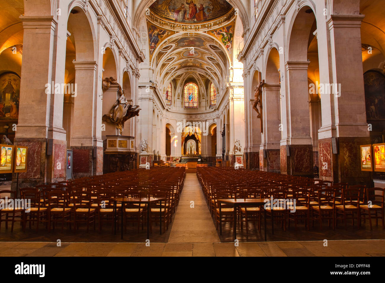 The interior of L'Eglise Saint Roch in Paris, France, Europe Stock Photo -  Alamy