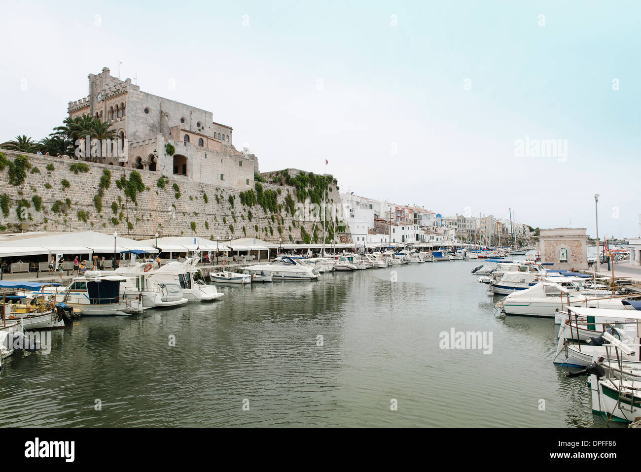 View of Ciutadella harbor, Menorca, Balearic Islands, Spain Stock Photo