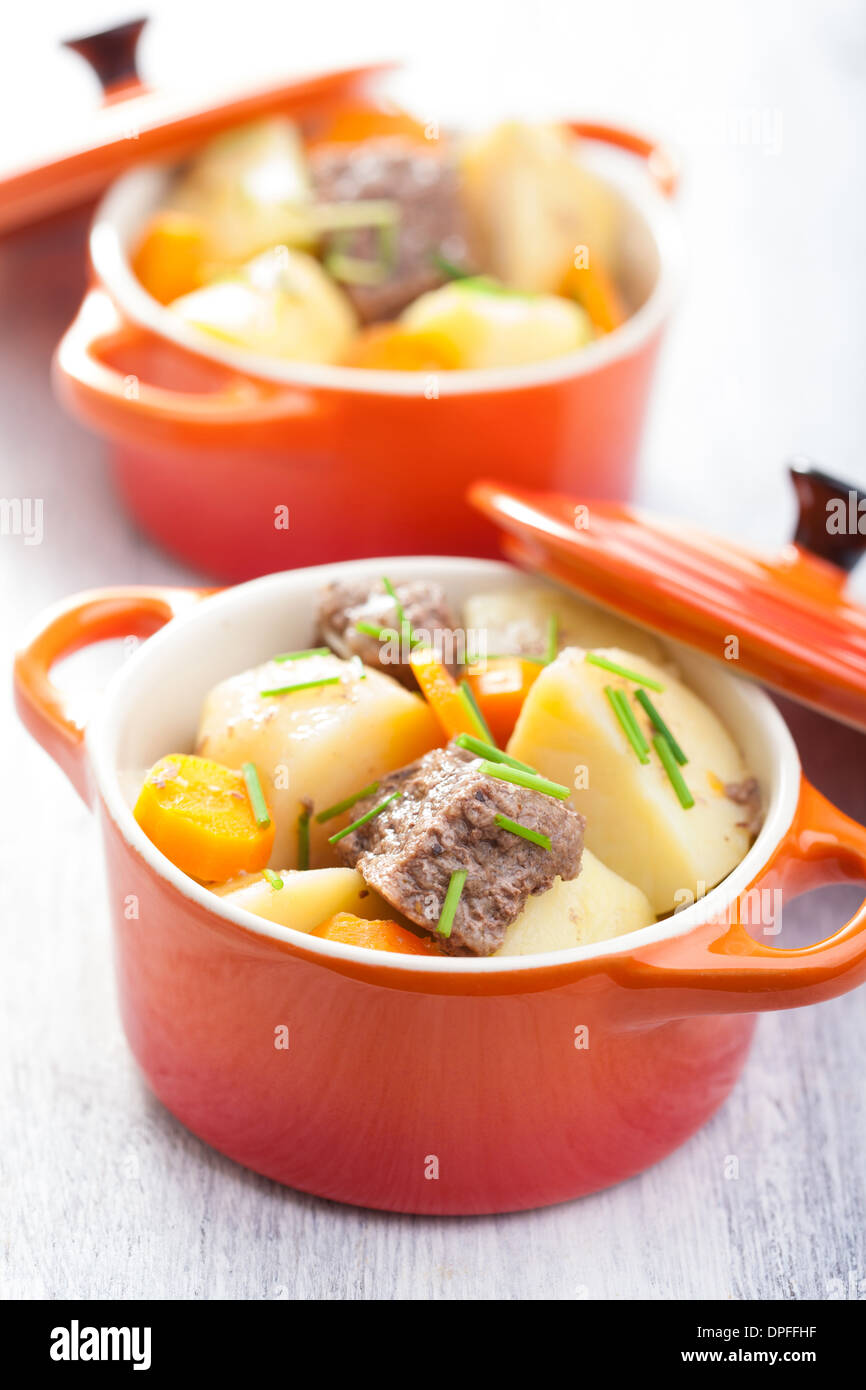 beef stew with potato and carrot Stock Photo Alamy