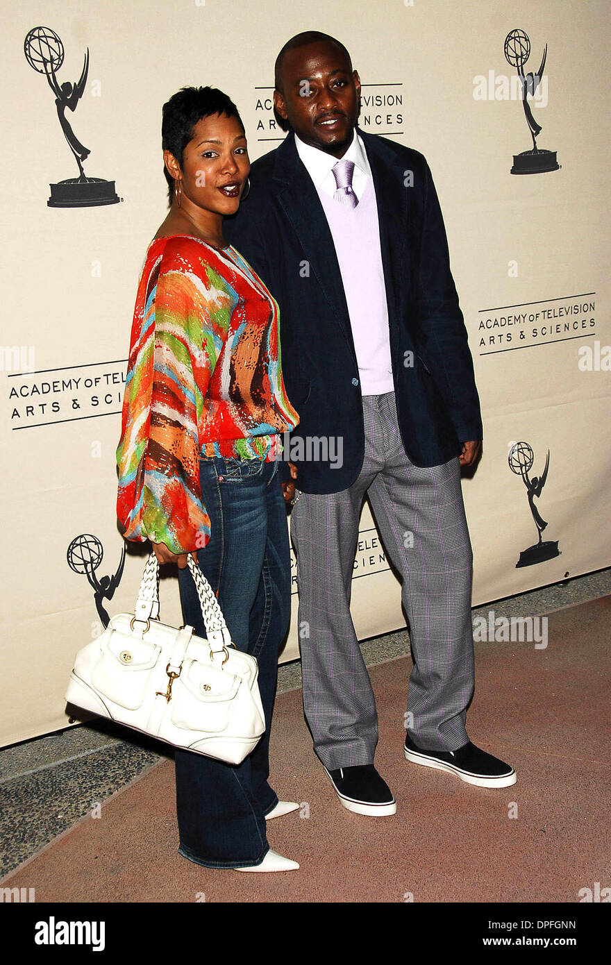 Apr. 17, 2006 - Hollywood, California, U.S. - K47537EG.THE ACADEMY OF TELEVISION ARTS AND SCIENCES PRESENTS AN EVENING WITH ''HOUSE''   LEONARD H. GOLDENSON THEATER, NORTH HOLLYWOOD CA 04-17-2006.  -   OMAR EPPS AND WIFE KEISHA(Credit Image: © Ed Geller/Globe Photos/ZUMAPRESS.com) Stock Photo