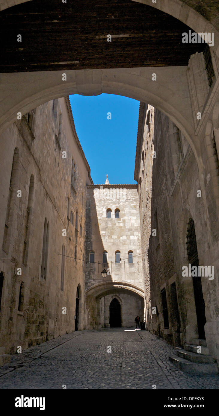 Archways at the Archbishop's Palace,  Narbonne ,France. Stock Photo