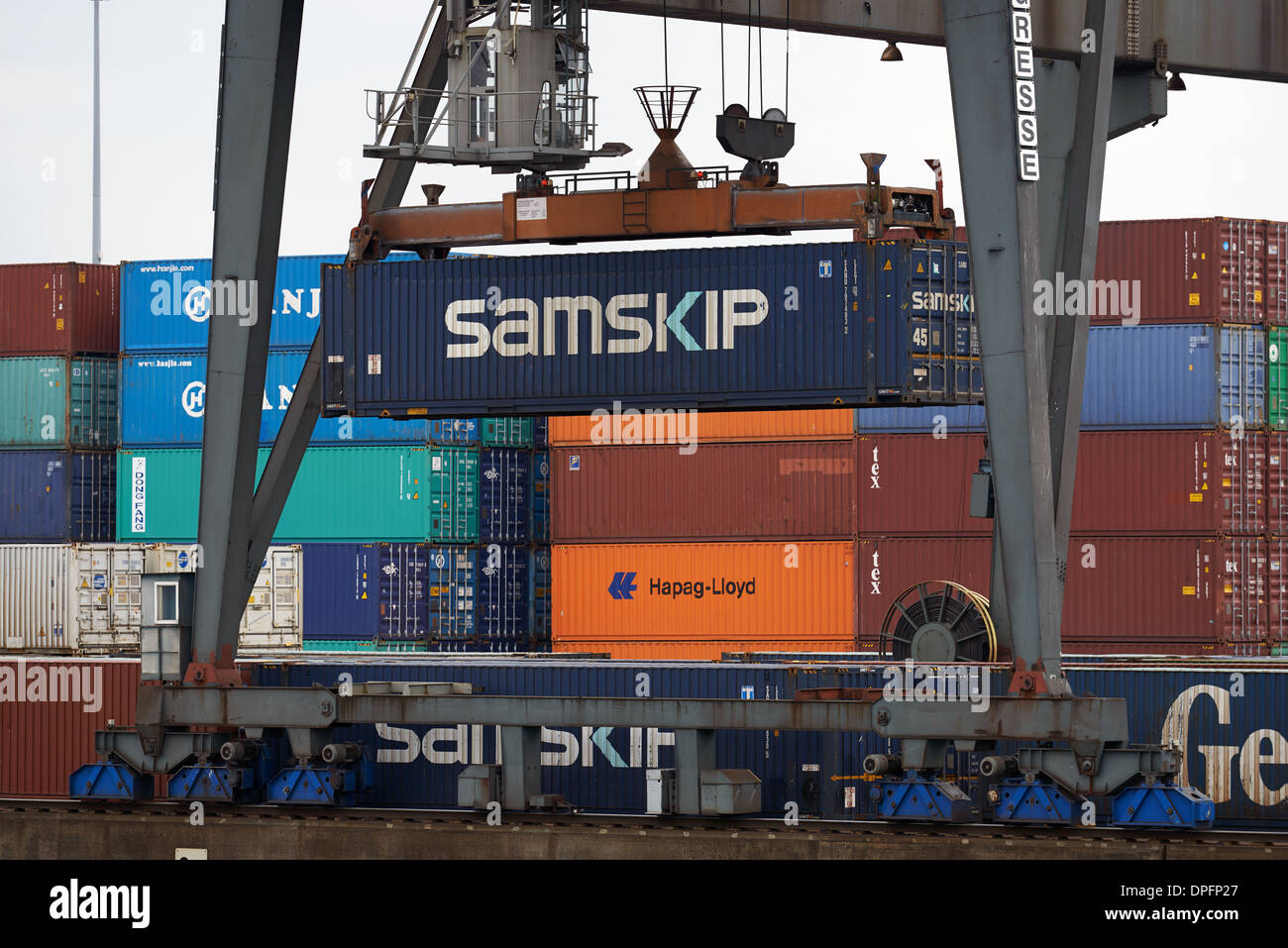 CONTAINER TERMINAL Stock Photo