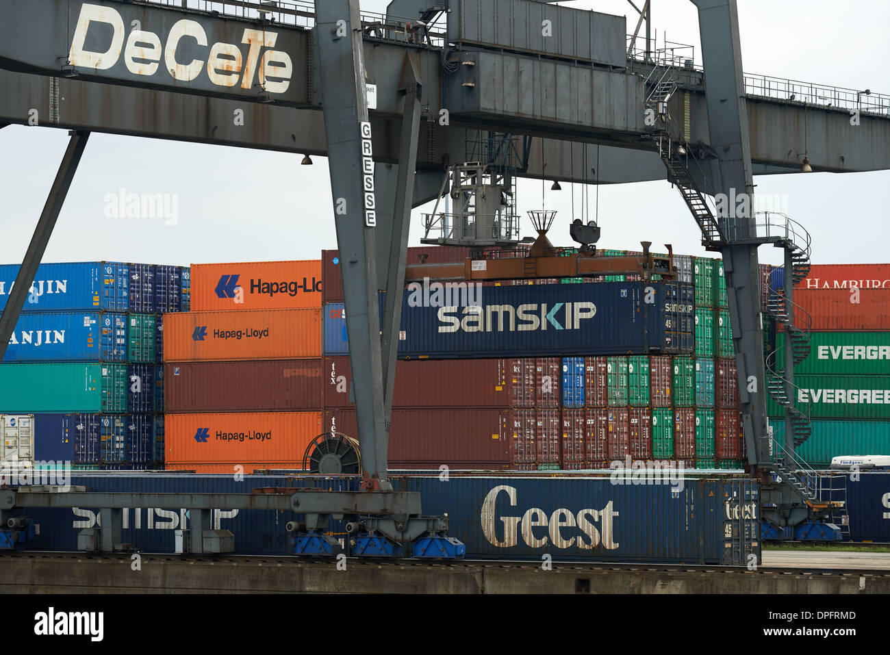CONTAINER TERMINAL Stock Photo