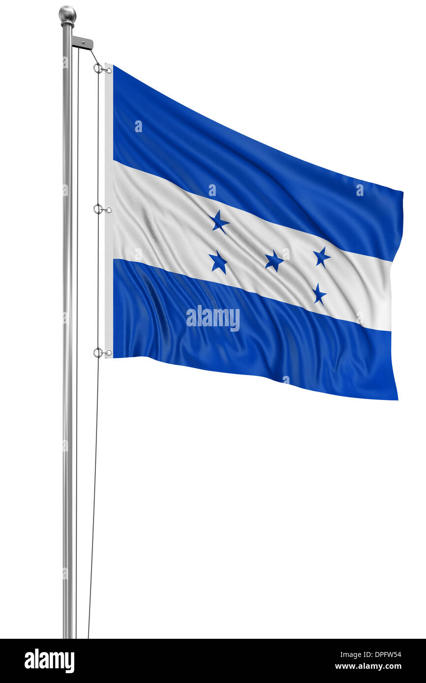 3D Flag of Honduras Stock Photo