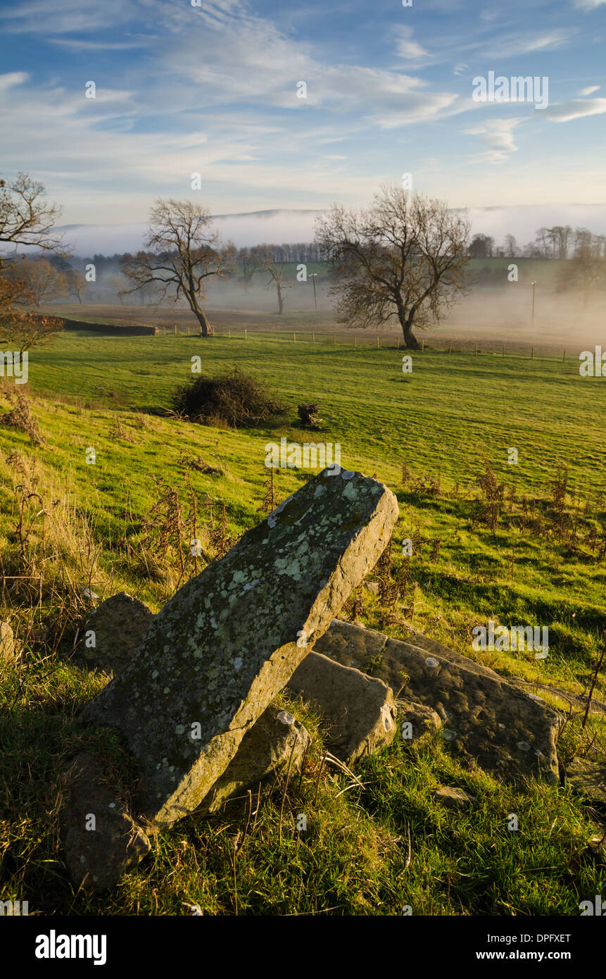 Mist in Wensleydale Stock Photo Alamy